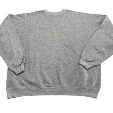 Vintage 90s Hanes Gray Raglan Crewneck Sweatshirt, Size XL
