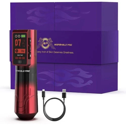 WORMHOLE PRO Rossa Wireless Tattoo Machine w/Smart Display *NEW* - product listing photo