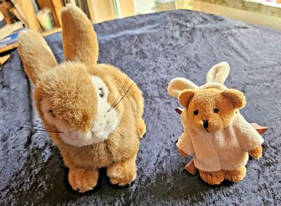 SEMO Feldhase 22cm Rodermund Teddy Hasenmantel Kuscheltiere Kaninchen Neuzustand