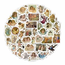 BulbaCraft 100Pcs Angel Stickers Vintage - Angel Decals for Laptop, Scrapbook...