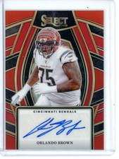 Orlando Brown Select Signatures Red Prizm Auto /75 2023 Panini Prizm #SELS-OBR