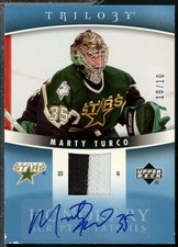 Marty Turco 2006-07 Upper Deck Trilogy Honorary Scripted Auto Patch /10 #MT 