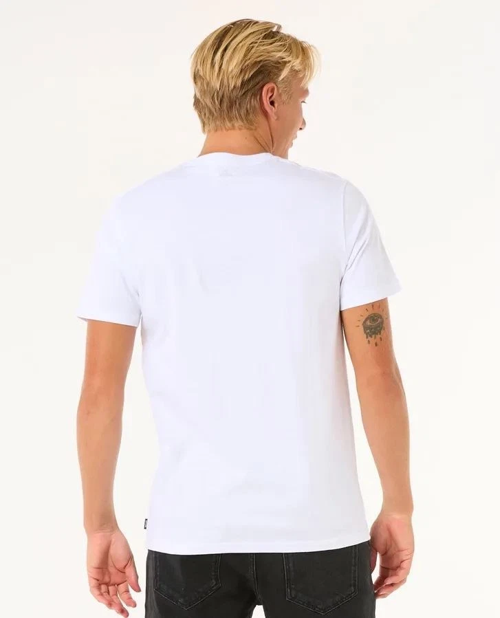 Rip Curl Wettie Icon SS Mens T-Shirt White - Imagen 3 de 4