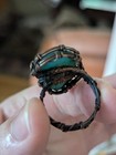Teardrop Turquoise Copper Wire Ring — photo 3