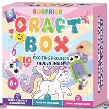 Sewing Kit for Kids Ages 4-12, 10 Felt DIY Craft Projects, Plush Dolls & Pillows