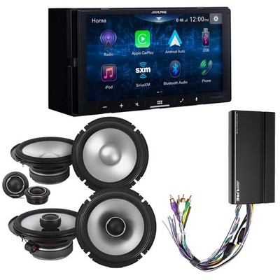 Alpine iLX-W670 Receiver, S2 6.5'' Component Speakers, Coax & Power Pack Bundle