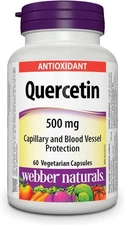 Webber Naturals Quercetin 500mg | 60 Vegan Capsule | Antioxidant&Immune Support
