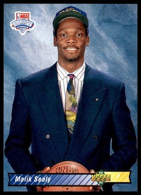 Malik Sealy Rookie 1992-93 Upper Deck #10 (VAR 10b Text & Diamond Logo) Pacers