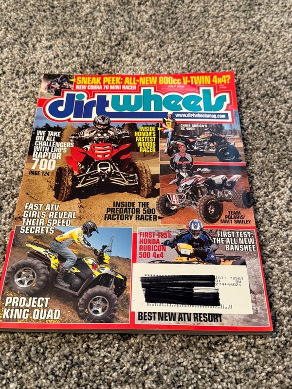 Dirt Wheels Magazine July 2005 Issue; 4x4 quads 4 wheelers Polaris Honda race