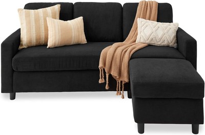 Upholstered Sectional Sofa for Home, Apartment, Dorm, Bonus Room