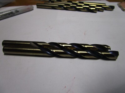 3/8'' Hi-Molybdenum Steel 135° Split Point Black and Gold Jobber Drill QTY 2