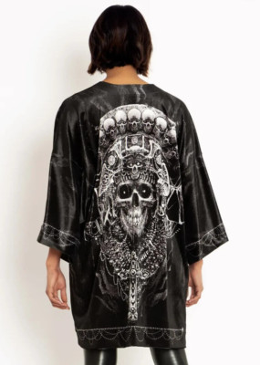 Blackmilk Hexe Velvet Robe Artwork Godmachine Size Large L NEW NWT