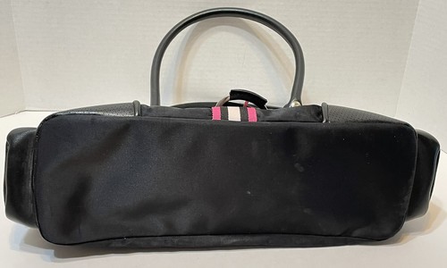 Vintage Pepe Jeans London Bucket Style Bolso Bolso Doble Asas Negro Rosa - Imagen 9 de 9