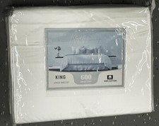 100 Cotton King Hotel Luxury Sheet Set White 600TC DP Free Shipping