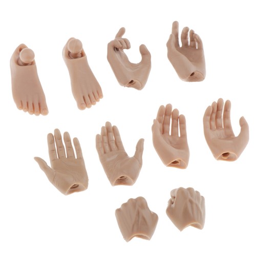 5 paia 1/6 uomini soldato mani piedi vestito per 12 ''! Action Figure da 12 - Imagen 4 de 6