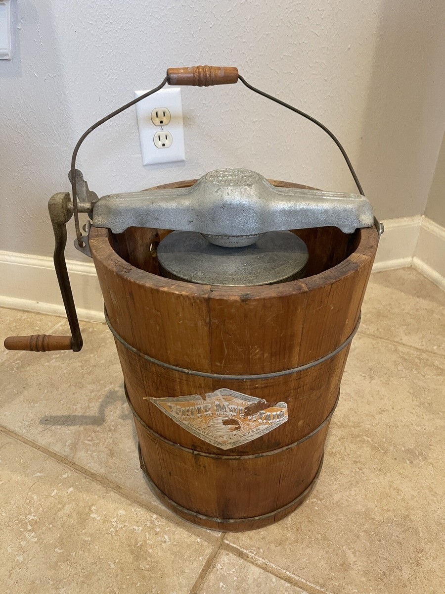 Vintage 6 qt White Mountain Hand Cranked Ice Cream Freezer | eBay