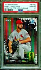 2019 BOWMAN SCOUTS' TOP 100 CHROME #BTP60 DAKOTA HUDSON PSA 10 ~ POP 3
