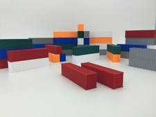 NEW 2 48' HC Shipping Containers N Scale 1:160 - DEEP RED - MORE COLORS AVAIL 