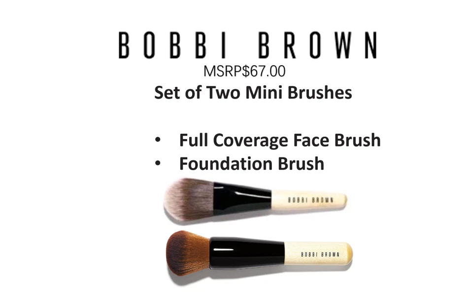 NEWBOBBI BROWN Juego de 2 cepillos de base de cobertura completa Mini viaje sellado Foto 3 de 4