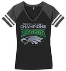 Women's Super Bowl Champions Philadelphia Eagles Ladies Bling Shirt Champs Vneck