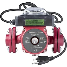 110V Circulation Pump w/ Timer 12.86 GPM Hot Water Recirculating Pump for Boiler