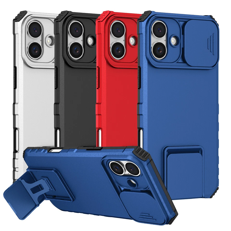 For iPhone 17 16 15 14 13 Pro Max Camera Lens Slide Protection Stand Case Cover - Image 4 of 4