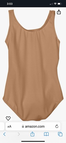 Capezio XS 3/4T Girls Light Nude Leotard Dance Gymnastics Kids - Picture 9 of 13