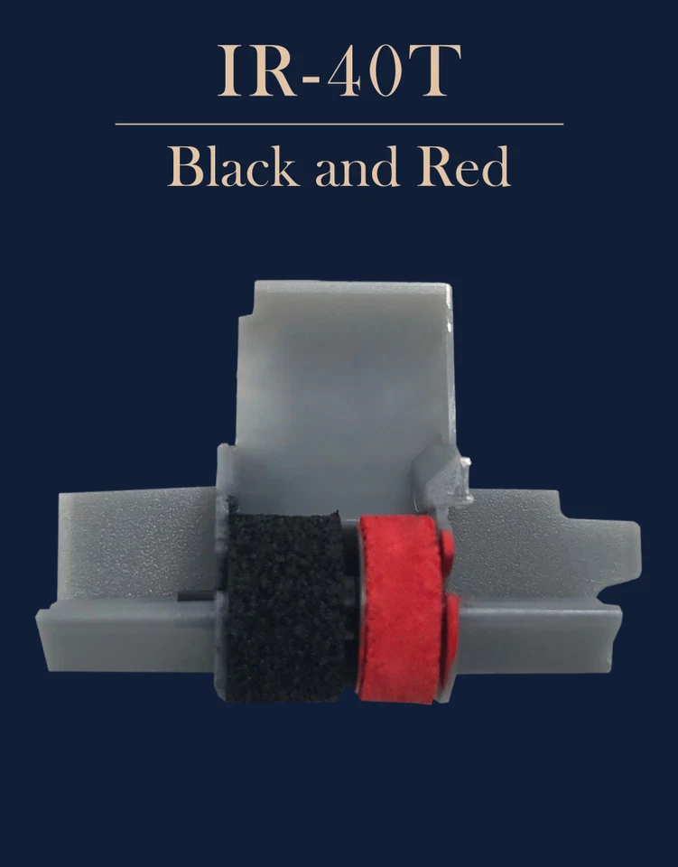 IR-40T Black and Red x 6 Pack Calculator Ink Rollers CP13 NR42 IR40T Sharp Casio - Image 2 of 4