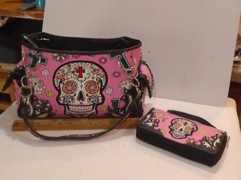 betsey johnson skull purse rare and wallet black skulls CDP001 | eBay