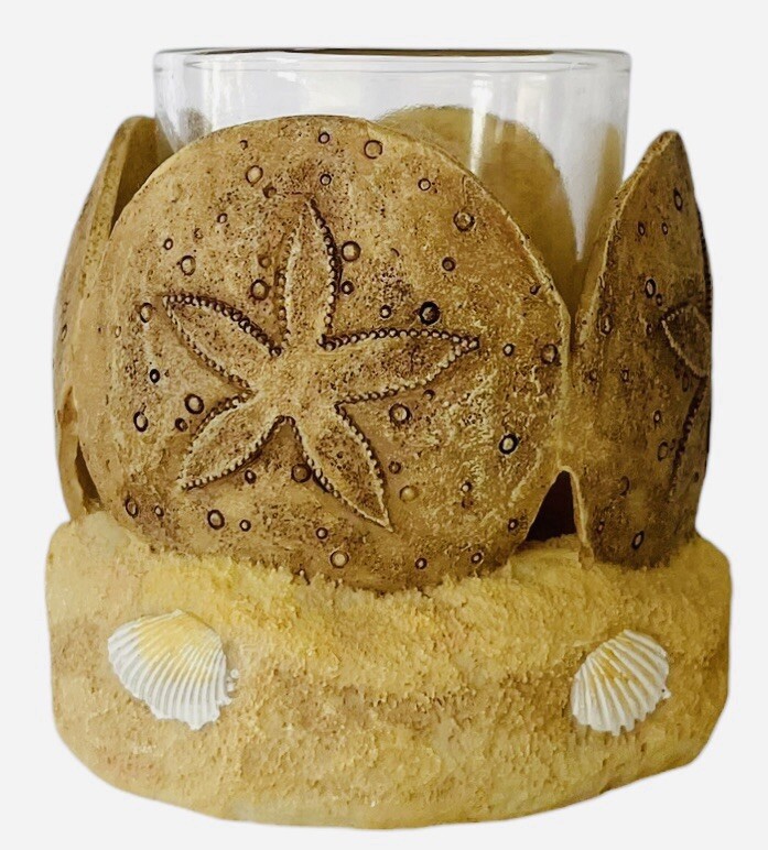 Yankee Candle Sand Dollar Votive Candle Holder Seashell Starfish Decor