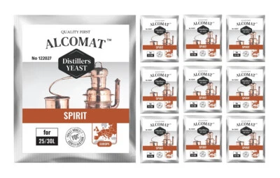 10 x Alcomat Spirit Distillers Yeast Alkohol Gärhefe Hefe Brennhefe Destillation