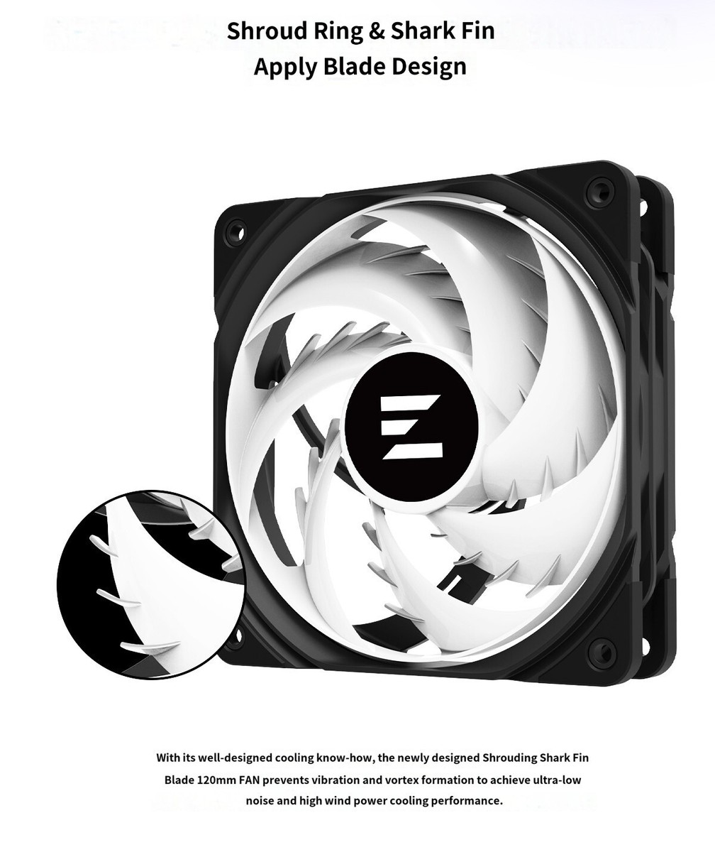 ZALMAN PC FAN ZM-AF120 / PWM ARGB LED BLACK 120 mm PC Case fan