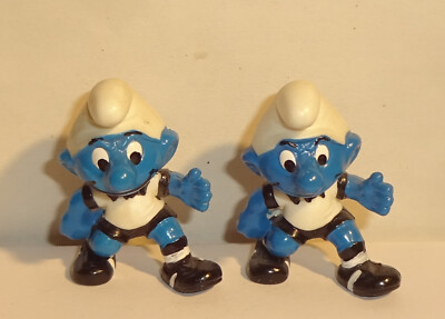 Defense Smurf variant DEAR LOOK football Smurfs 1988 ORIGINAL