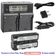 Kastar Battery Dual Fast Charger for Sony NP-F550 Sony MVC-FD5 MVC-FD51 MVC-FD7