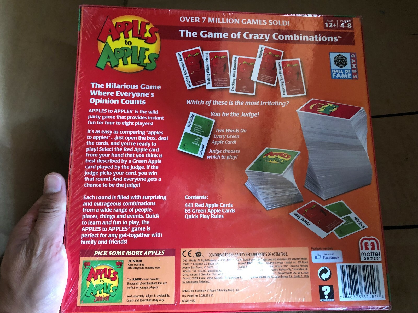 MATTEL GAMES APPLES TO APPLES FAMILY BOARD GAME NEW eBay