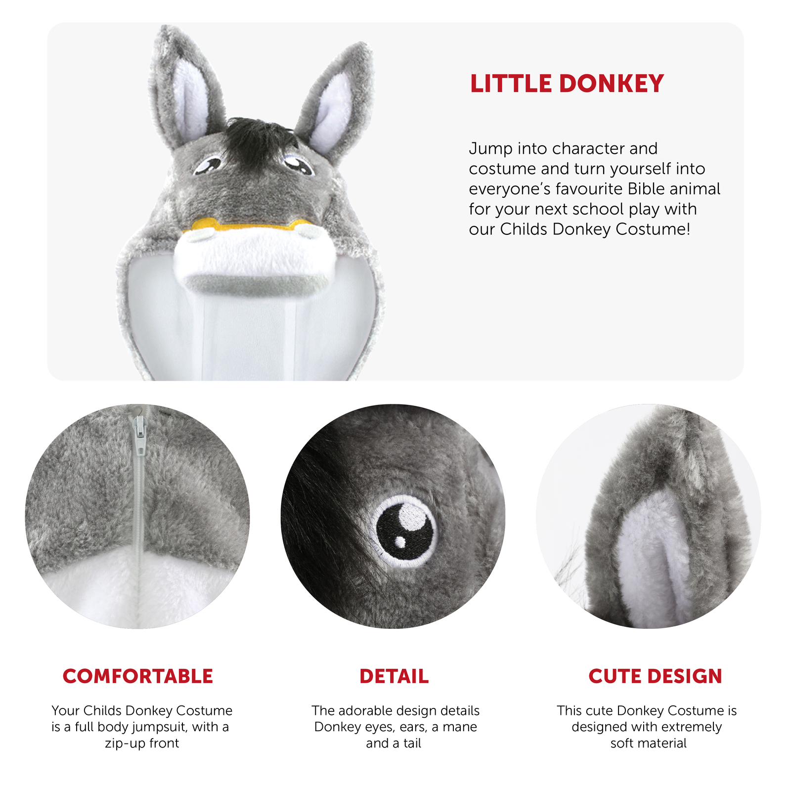 CHILDS NATIVITY SHEEP DONKEY OUTFIT CHRISTMAS STORY FANCY DRESS COSTUME SCHOOL eBay