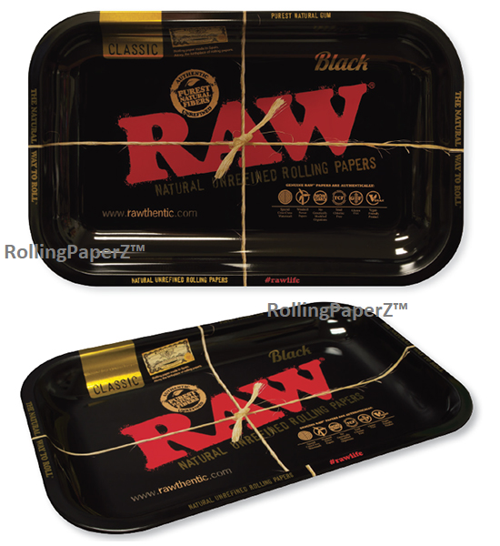 Raw Rolling Papers Black Tray 11x7 Limited Edition - vintage