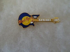 Hard Rock Cafe pin Paris Blue National Glenwood 1995 Guitar HRC Logo Back