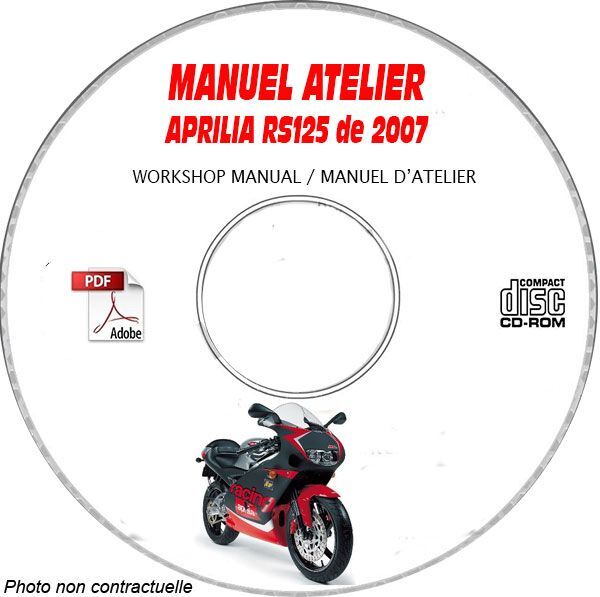 CDROM Manuel Atelier APRILIA RS 125 07 Support Manuel DVD