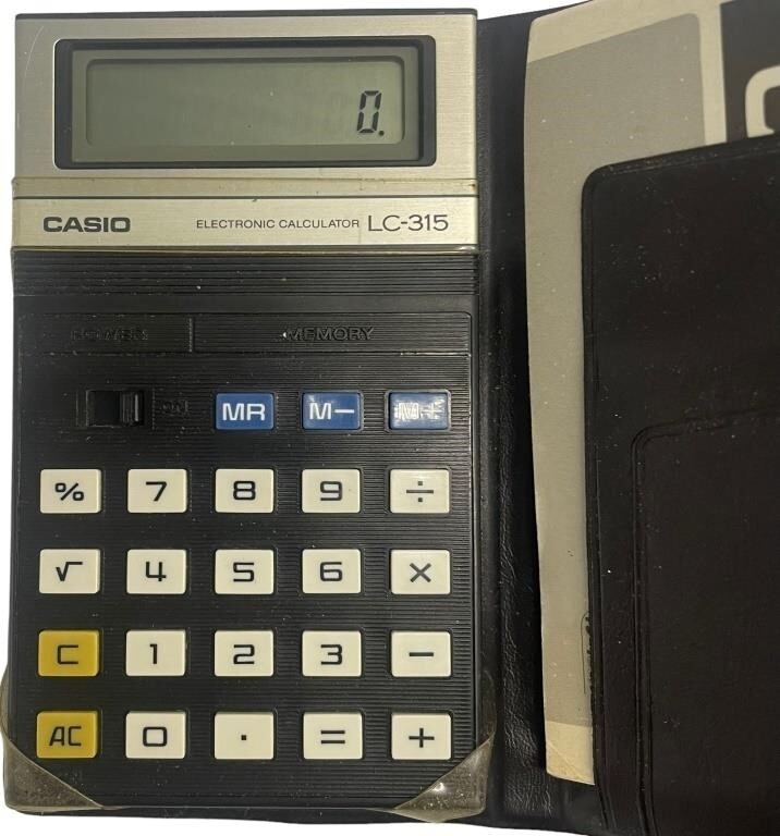 Retro 80s CASIO LC-315 Basic Calculator W/manual Works | eBay