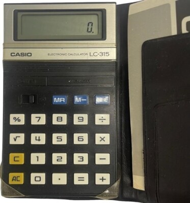 Retro 80s CASIO LC-315 Basic Calculator W/manual Works | eBay