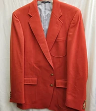 Rare Vintage Harry Rosen Polo Ralph Lauren Sport Coat Orange Preppy Retro 40 L