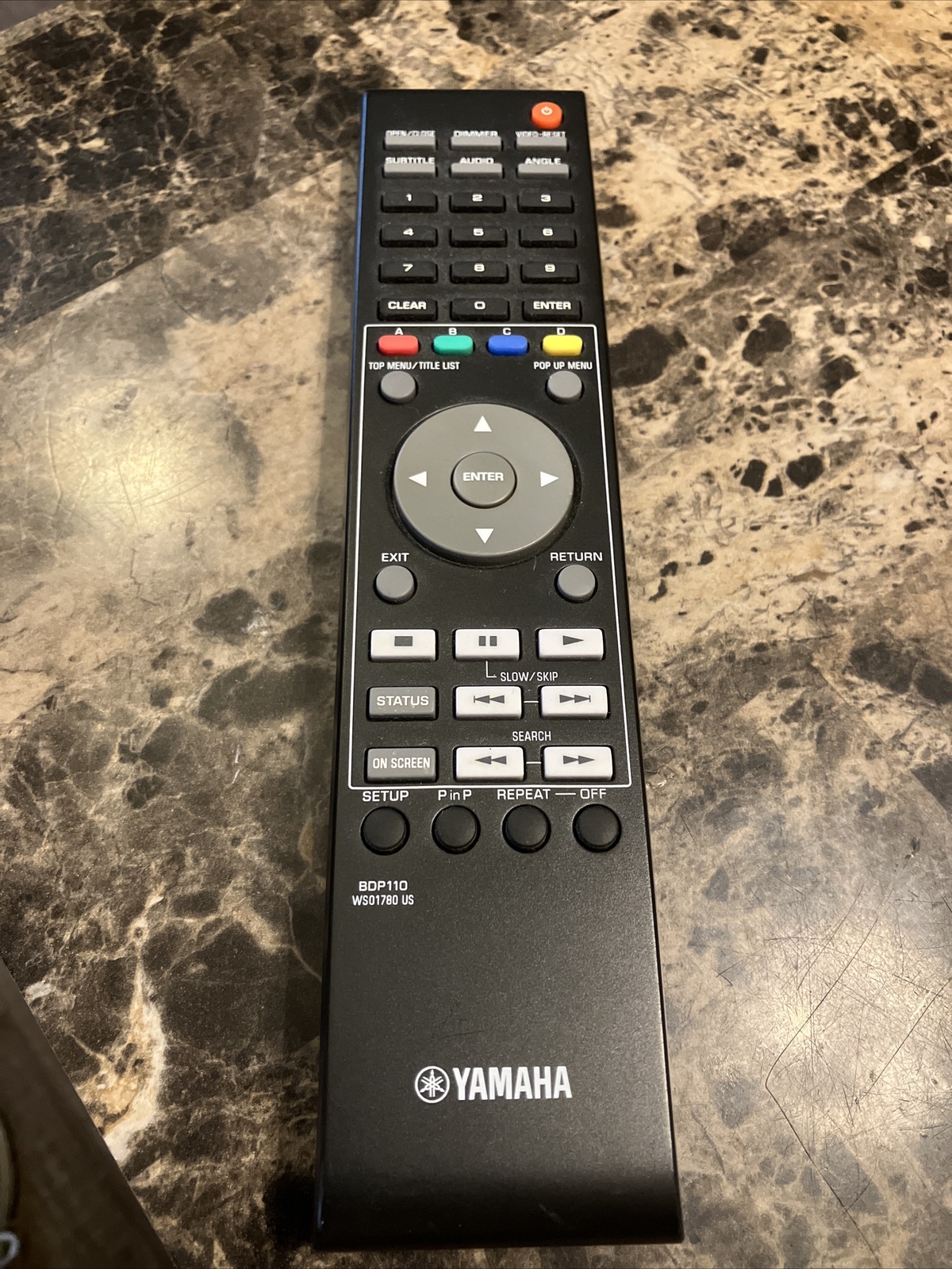 YAMAHA BLURAY REMOTE CONTROL BDP110 WS01780 BDS1065BL BDS1900 BD