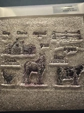 CTMH Homegrown 12 Stamp Set Acrylix Barn Horse Cow Chicken New C1666