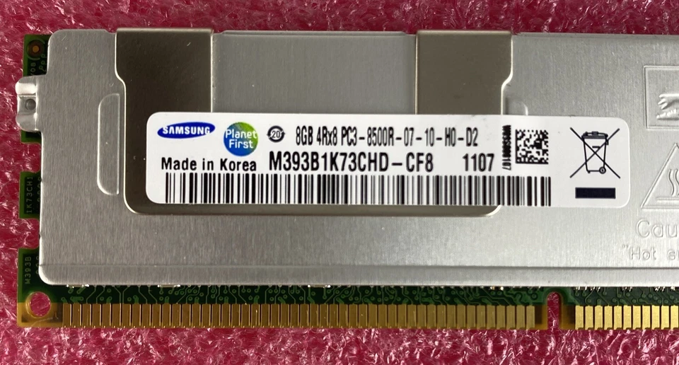 Samsung M393B1K73CHD-CF8 8GB PC3-8500 DDR3-1066MHz ECC Quad Rank Memory - Image 3 of 4