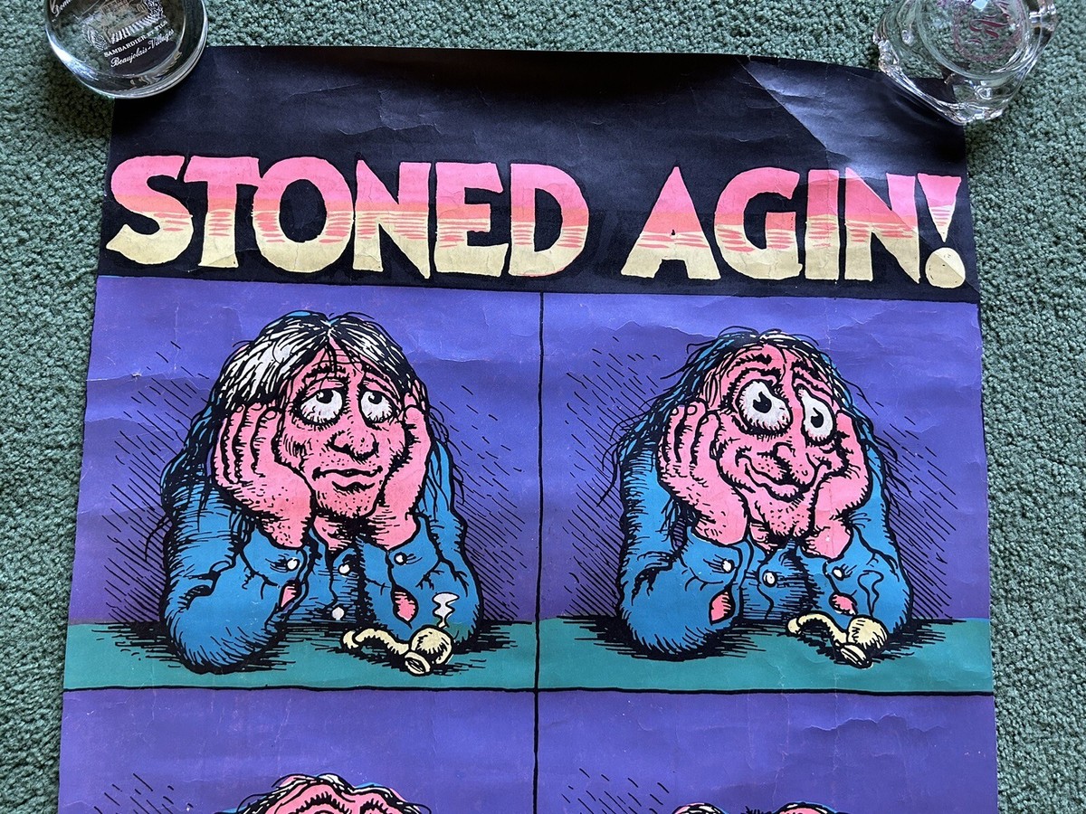 Rare Vintage Stoned Agin R. Crumb Original Poster | eBay