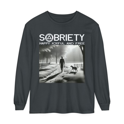 Sobriety Happy Joyful Free Dog AA NA Inspire Sayings Slogan Clean Sober Recovery - Picture 2 of 41