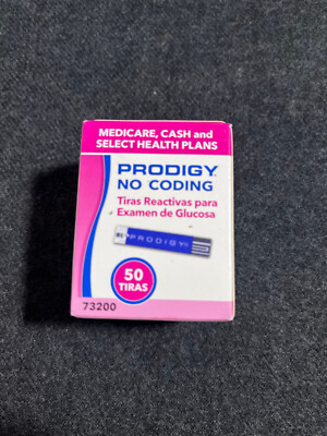 Prodigy 73200  No Coding Blood Glucose Test Strips 50 count box exp. date 10/25
