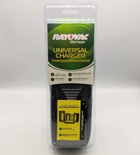 New RAYOVAC Universal Battery Charger Rechargeable NiMH AAA AA C D 9V