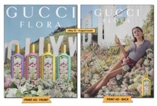 GUCCI Fragrances 2-Page PRINT AD 2024 MILEY CYRUS pretty girl thighs long legs